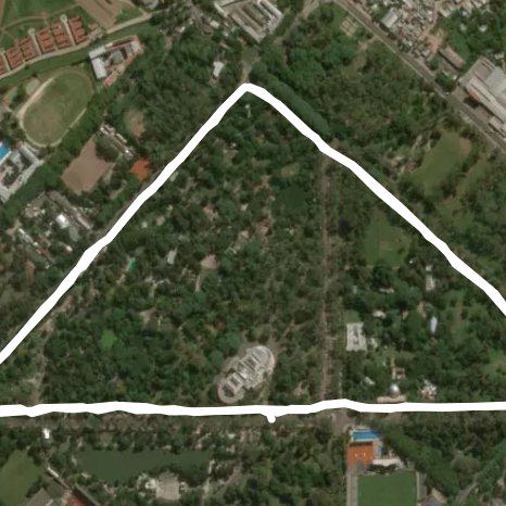 Platense forest walking route map in Berisso