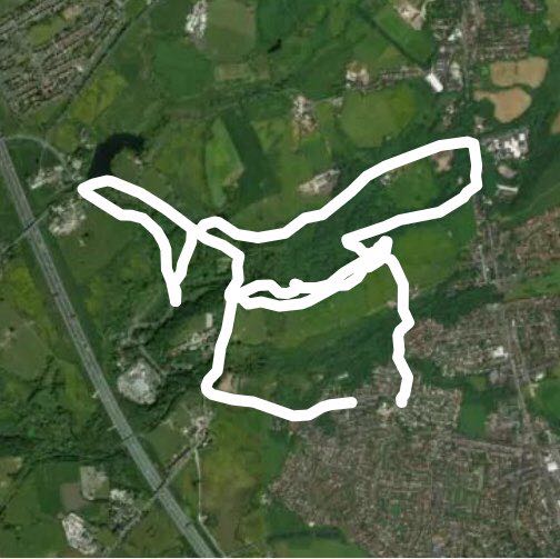 Daisy nook walking route map in Ashton-under-Lyne