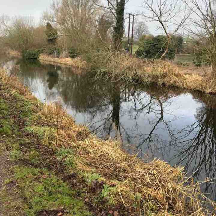 Newport to Edgmond walking route map in Outwoods
