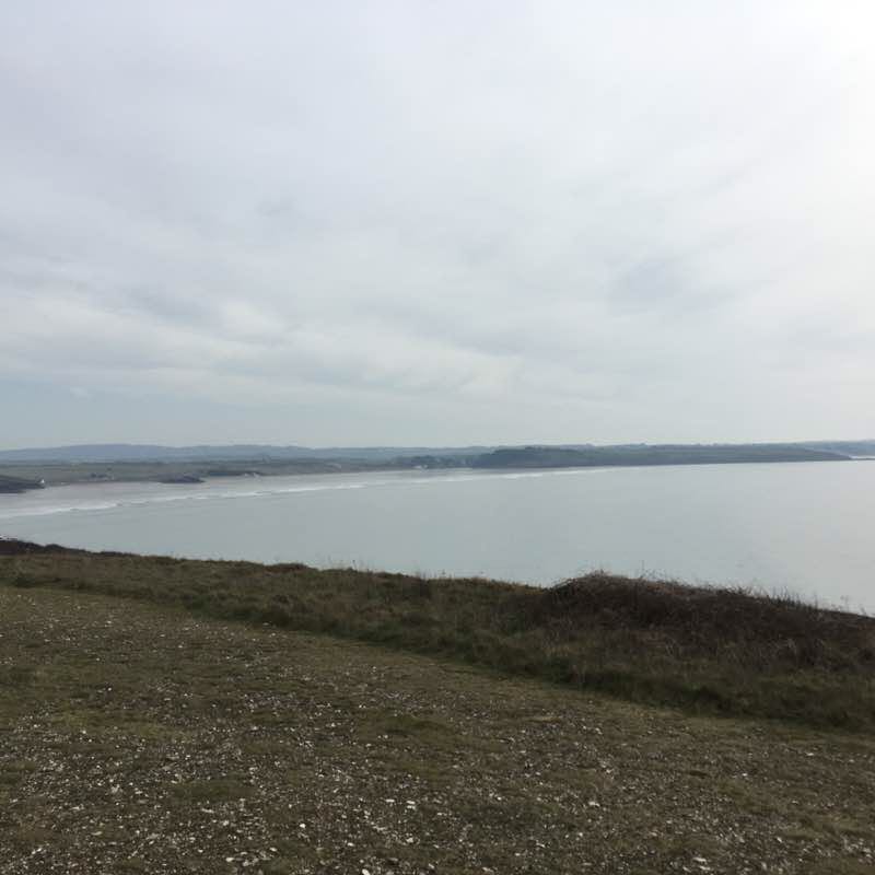 Coastal path Baie d'Audierne walking route map in Plonévez-Porzay
