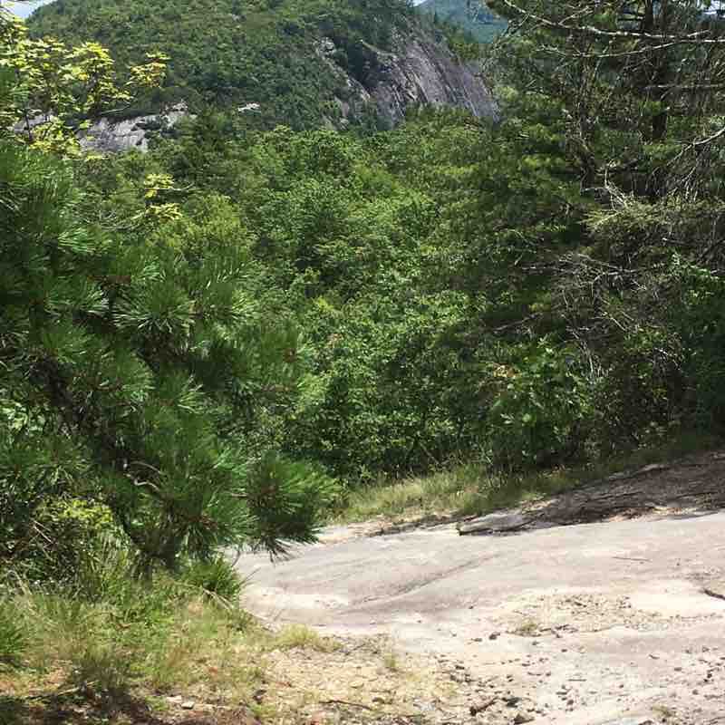 Panthertown Valley walking route map in Lake Toxaway