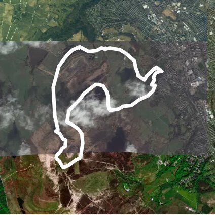 Bold Venture circular walking route map in Darwen