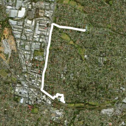 Turner St. and Point to Handball Ground Blacktown. walking route map in Blacktown