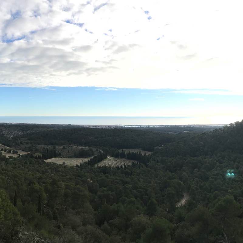 La Clape walking route map in Narbonne