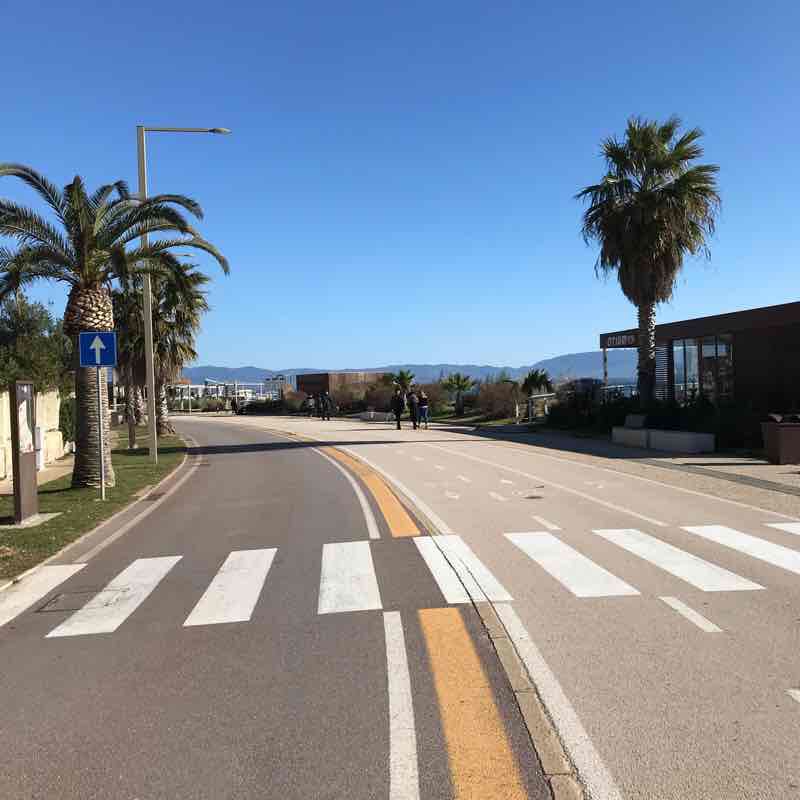 Poetto track Cagliari walking route map in Cagliari