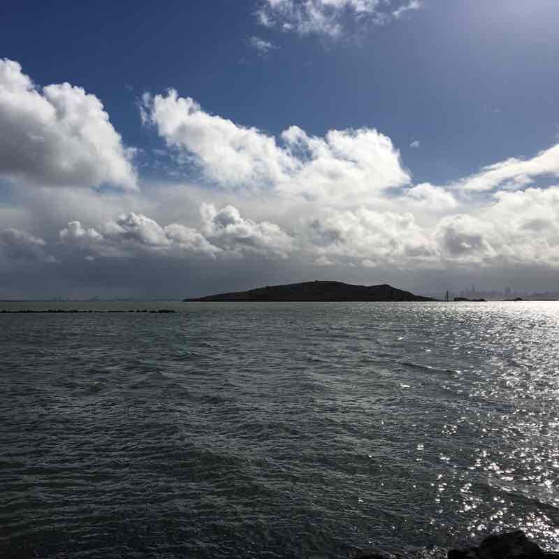 Richmond Marina walking route map in El Cerrito