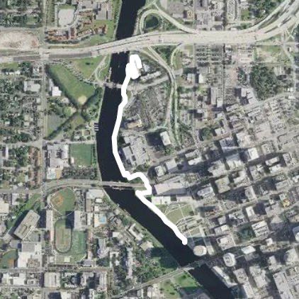 Bridge to Condo on river walk.