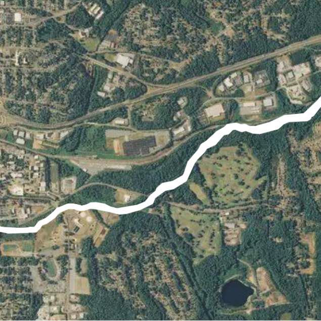 Salem Lake Greenway walking route map in Kernersville
