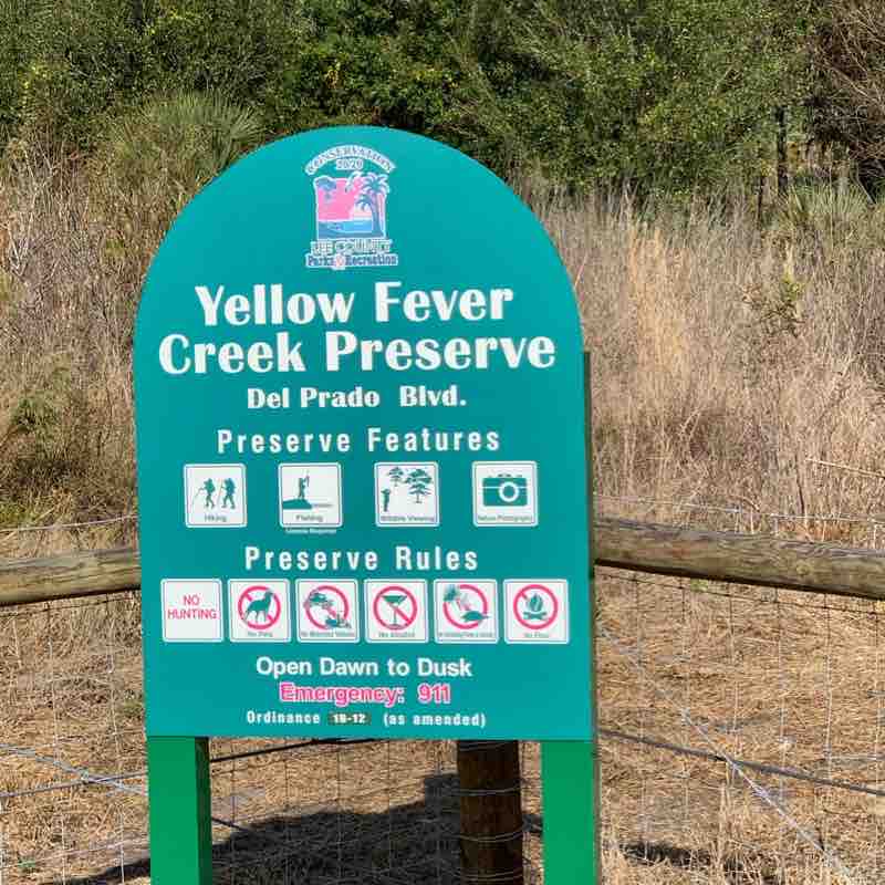 Yellow Fever Creek Preserve - Cape Coral walking route map in North Fort Myers