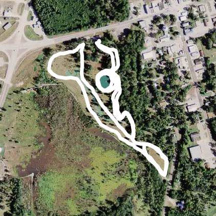 Caney Creek Park; Newton, TX walking route map in Newton