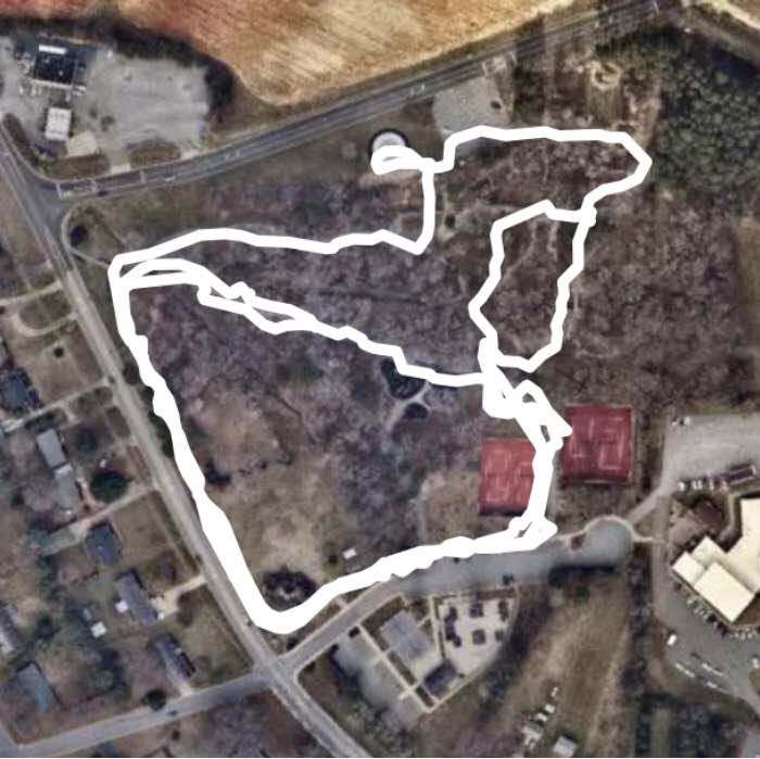 Fourth of july park walking route map in Kernersville