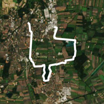 Cycling tour walking route map in Dachau