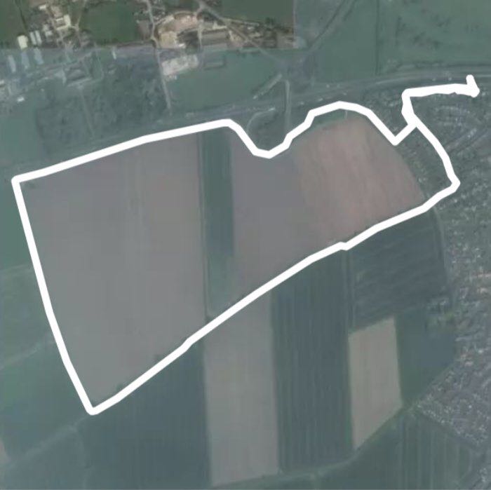 A64, Green Shed, Colton Lane walking route map in Copmanthorpe
