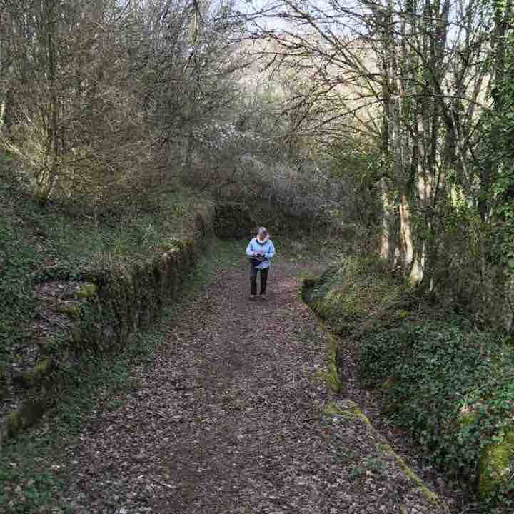 Nolay Cormot the Great Barn of Etagny walking route map in Nolay