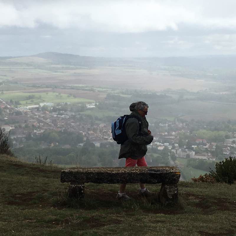 Nolay Epertully walking route map in Nolay