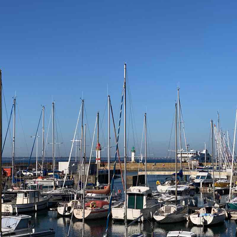 West half of Groix walking route map in Groix