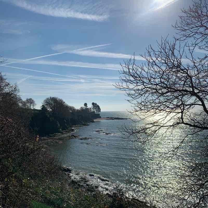 Kerleven walking route map in La Forêt-Fouesnant