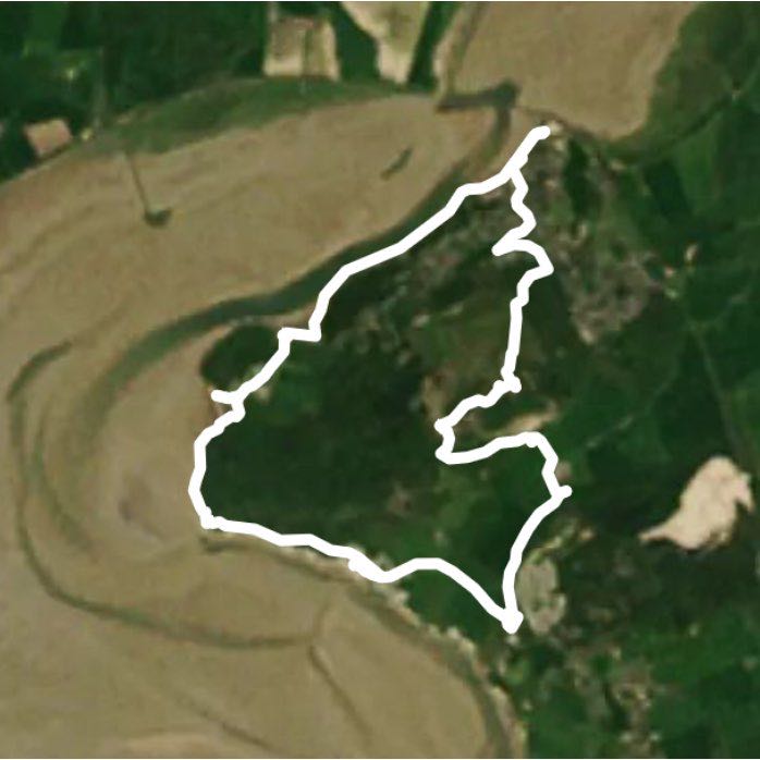 Arnside Knott Circular walking route map in Carr Bank
