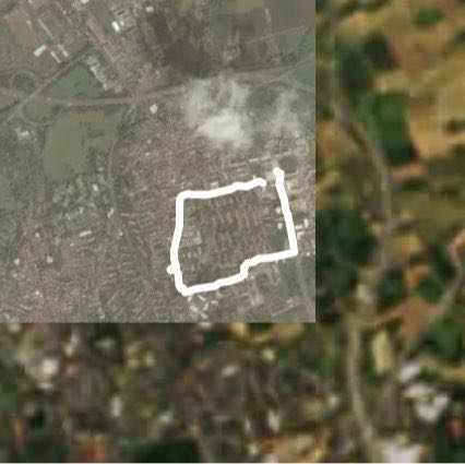 Frankfurt walking route map in Frankfurt am Main