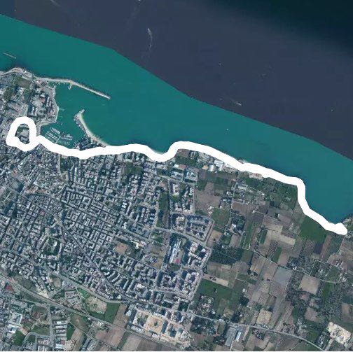Swamp walking route map in Bisceglie
