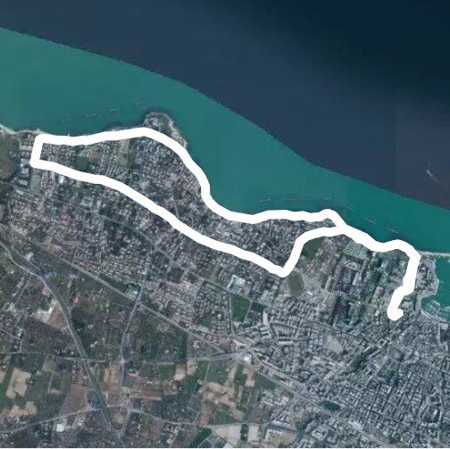 Torretta walking route map in Bisceglie