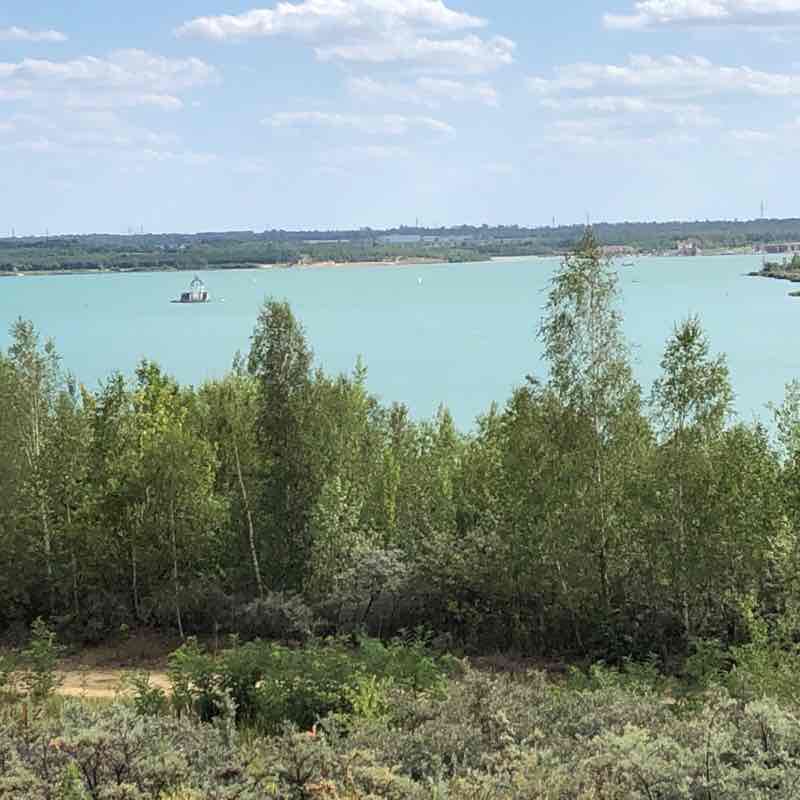 Sea view walking route map in Großpösna
