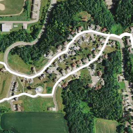 Hilltop  walking route map in Red Wing