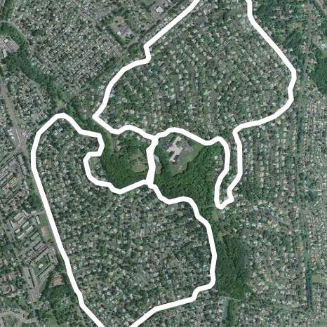 The Gates of Levittown walking route map in Levittown