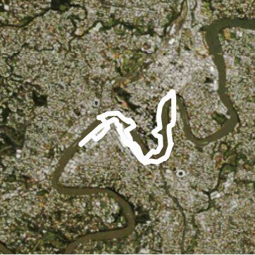 Mater mates 15km half of the 30km walk walking route map in Kangaroo Point