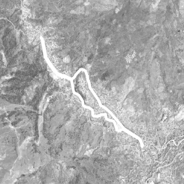 Hakha hiking walking route map in Hakha