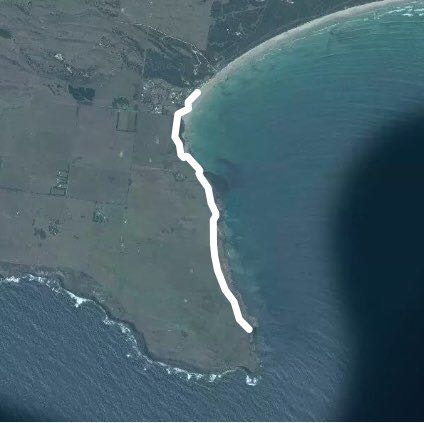 Great South West Walk (part of) Seal walk walking route map in Cape Bridgewater