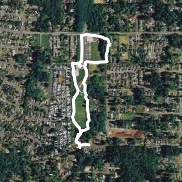 Martha Lake entrance to Airport Park Loop