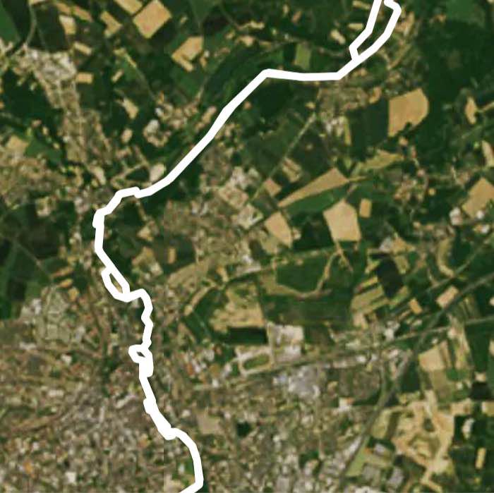 Valley of the Eure: St Perst <> CHARTRES walking route map in Saint-Prest