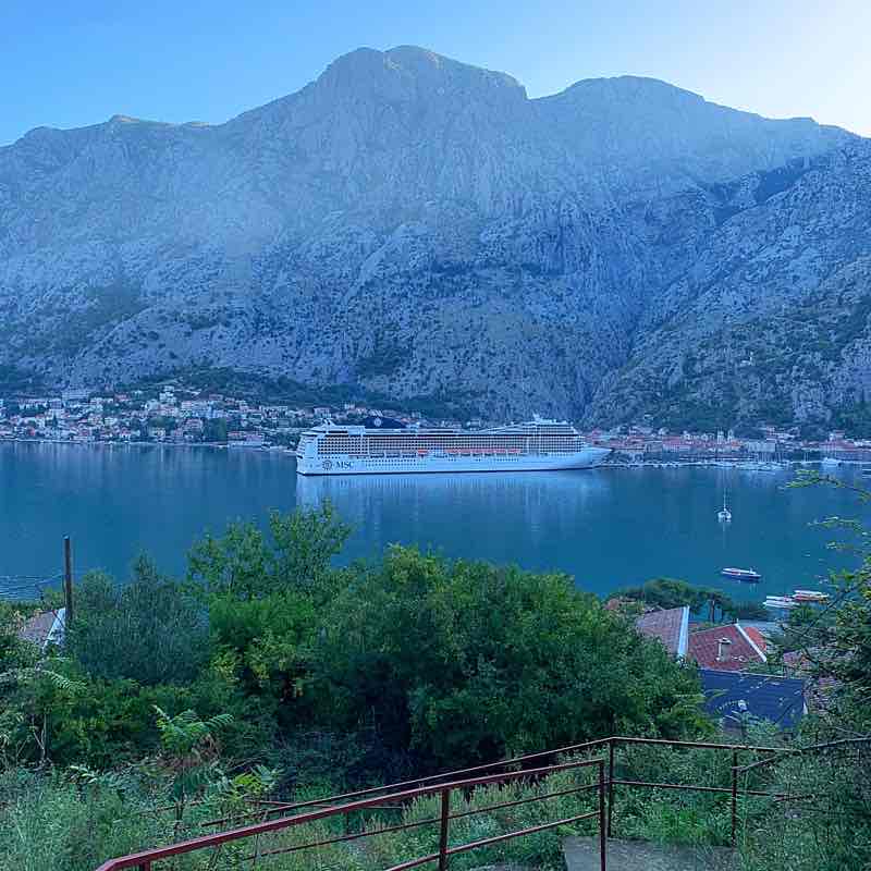 Around the Scallopers walking route map in Kotor