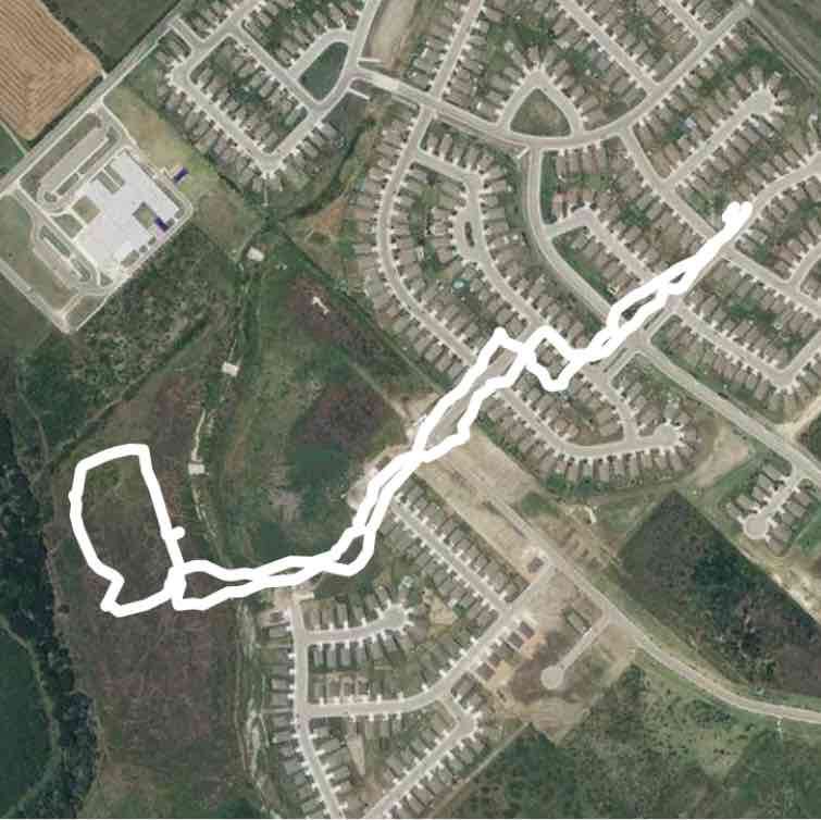 1.5 mile walk/run Trail New Braunfels, Texas, USA Pacer