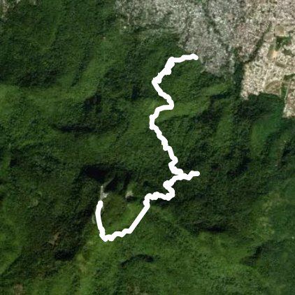 Mountain hike walking route map in Puerto Plata