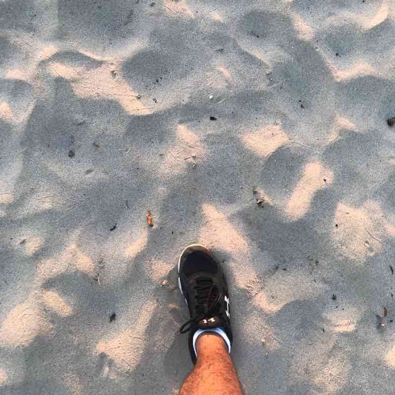 Sand walk walking route map in Puerto Plata