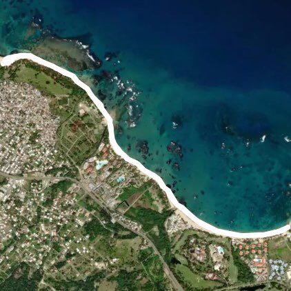 Caminanta long beach walking route map in Puerto Plata