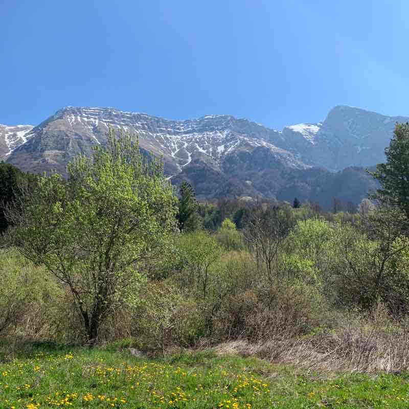 Kobarid walking route map in Drežniške Ravne