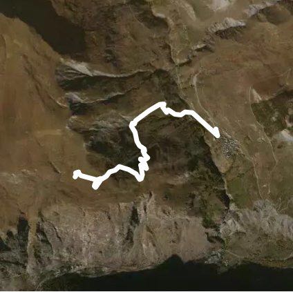 Short hike to via du Chazelet walking route map in La Grave