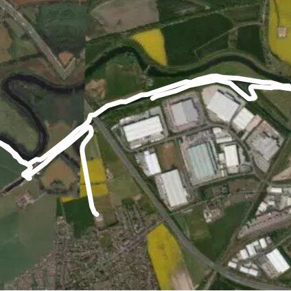 Altofts channel walking route map in Castleford