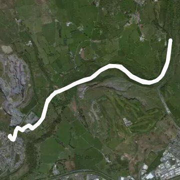 Taff Trail to Ffynnon Dwn walking route map in Pontsarn