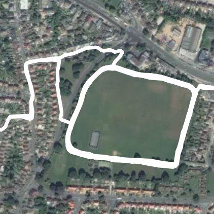 Hayes park walking route map in Hayes