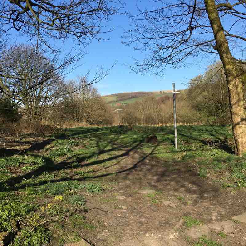 Nuttal park ramble walking route map in Bury