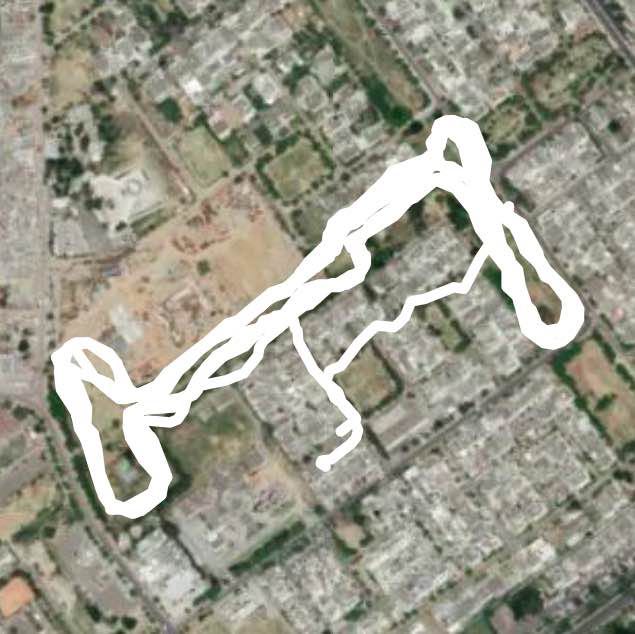Fountain park walking route map in Sahibzada Ajit Singh Nagar