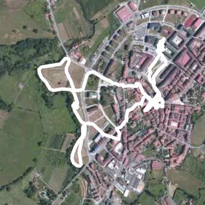 Villavicious Park walking route map in Villaviciosa