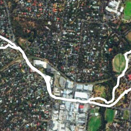Eltham near Maccas walking route map in Montmorency