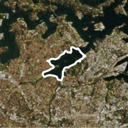 The Bay Walk walking route map in Russell Lea