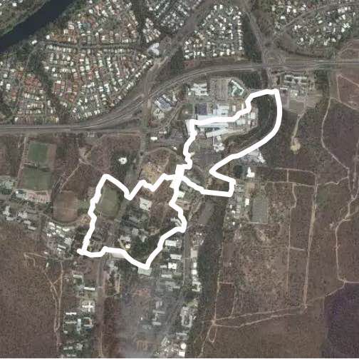 JCU Hospital Circuit walking route map in Douglas