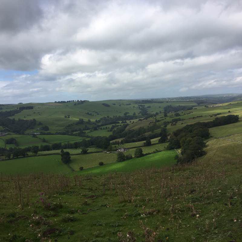Dovedale walking route map in Thorpe